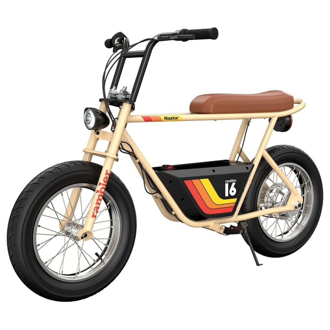 Razor - Rambler 16 eBike w/ 11.5 Miles Max Operating Range and 15.5 mph Max Speed - Large - Tan - 15128785