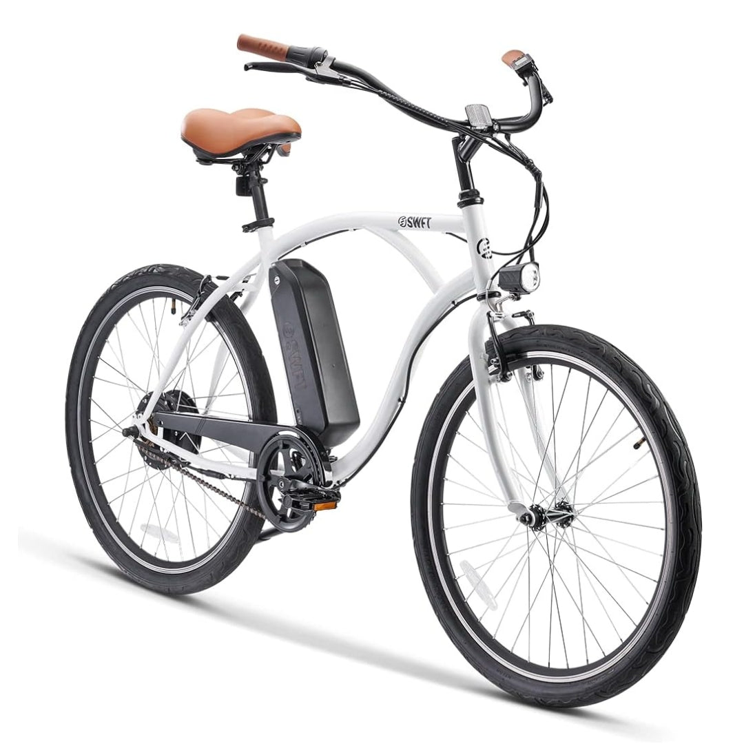 SWFT FLEET eBike w/ 37.2mi Max Operating Range & 19.8 mph Max Speed - White - SWFT-FLEET-WHT