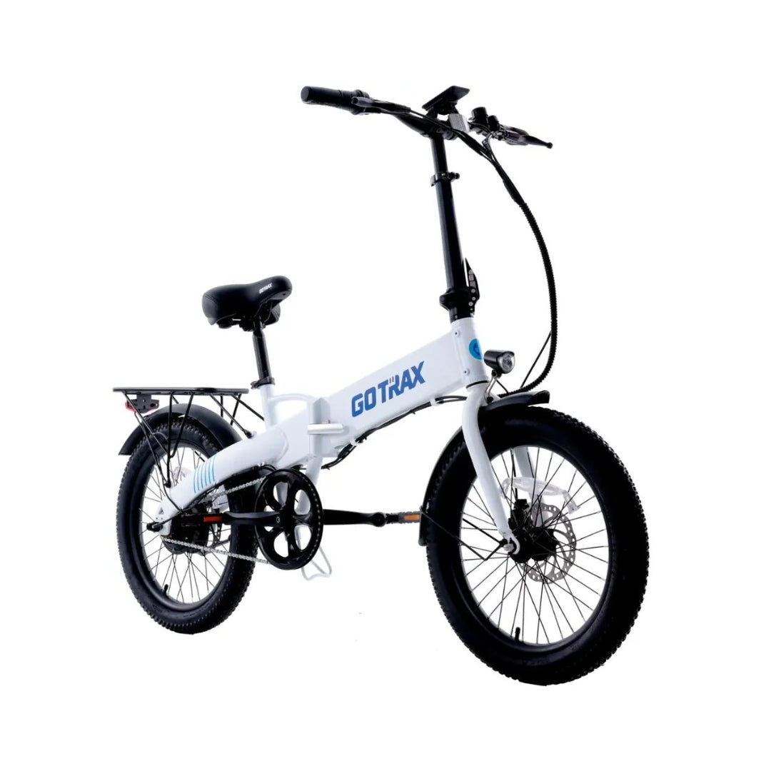 GoTrax - Z4 LITE Folding eBike w/ 25mi Max Operating Range and 20mph Max Speed - White - GT-Z4LITE