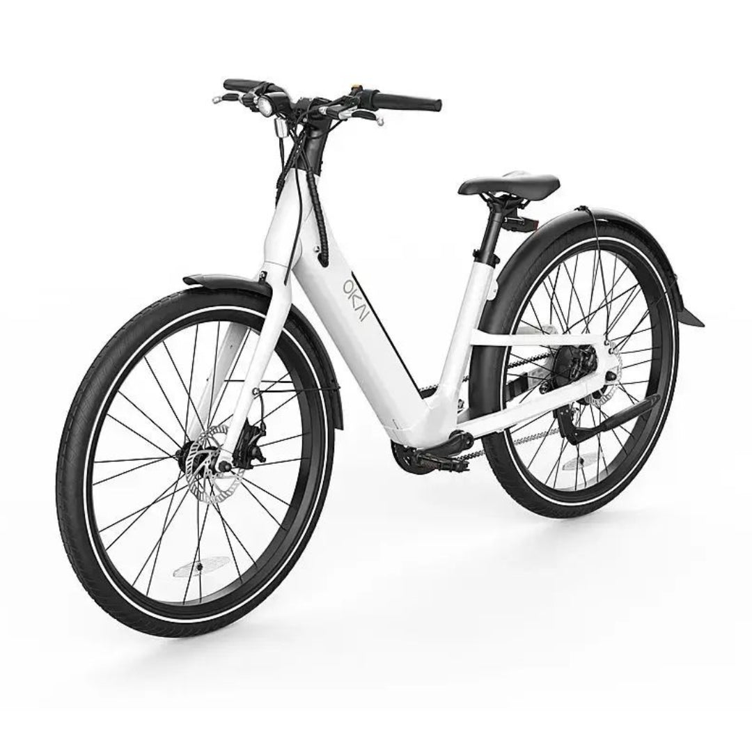 OKAI - Stride eBike w/ 40 Miles Max Operating Range and 25 mph Max Speed - White - EB40-WHITE